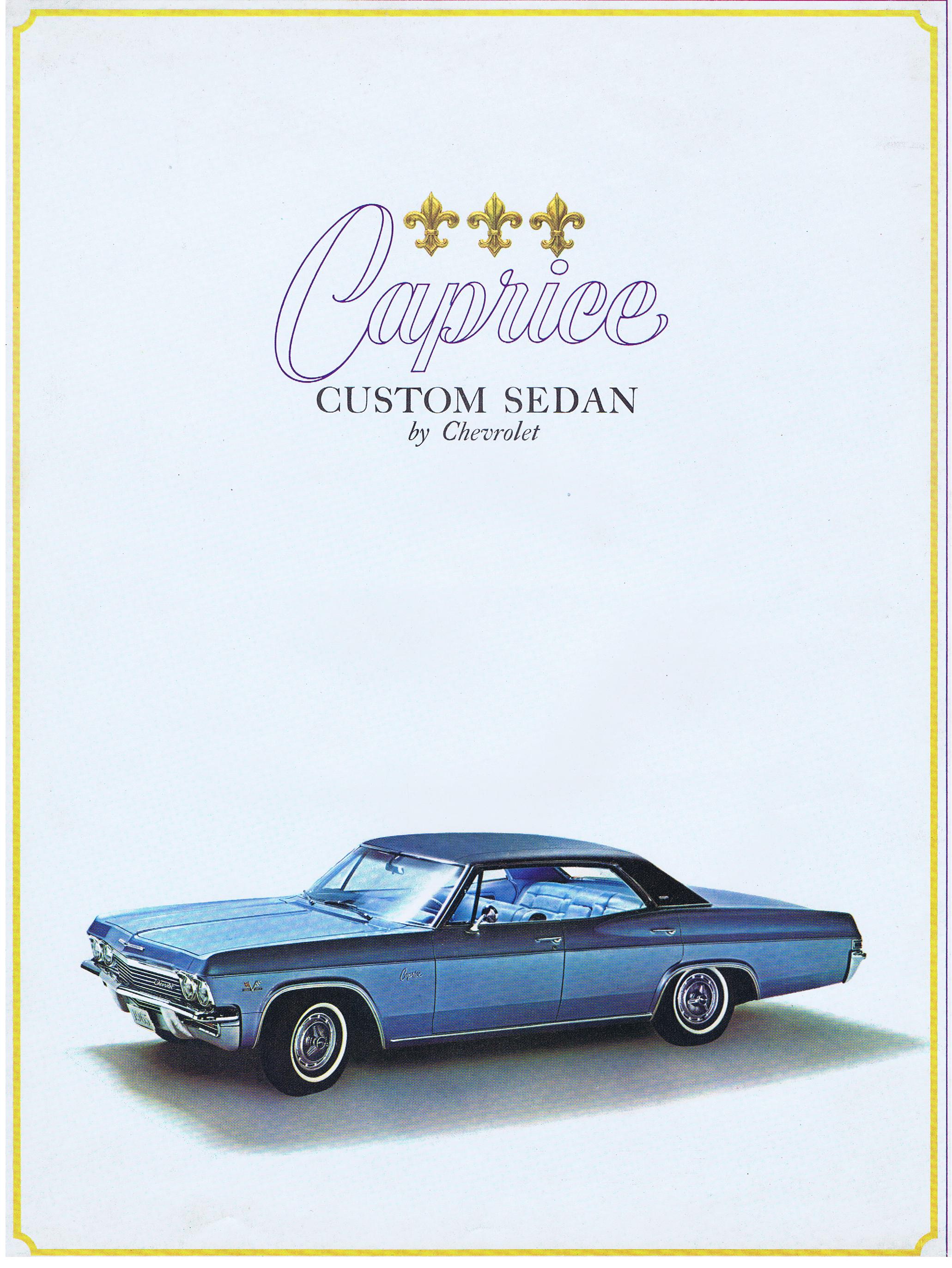1965 Chevrolet Försäljningsbroschyr Caprice Custom Sedan