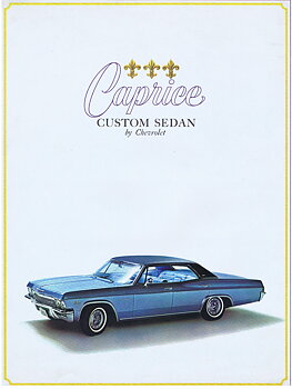 1965 Chevrolet Försäljningsbroschyr Caprice Custom Sedan