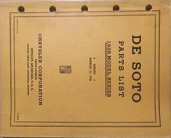 1938 De Soto Parts List