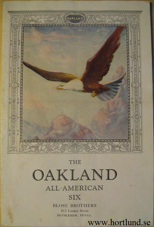 1928 Oakland All-American Six broschyr