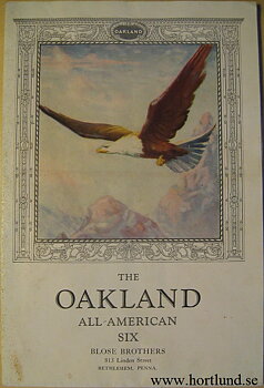 1928 Oakland All-American Six broschyr