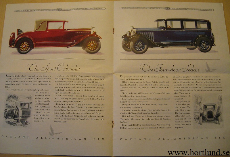 1928 Oakland All-American Six broschyr - 3