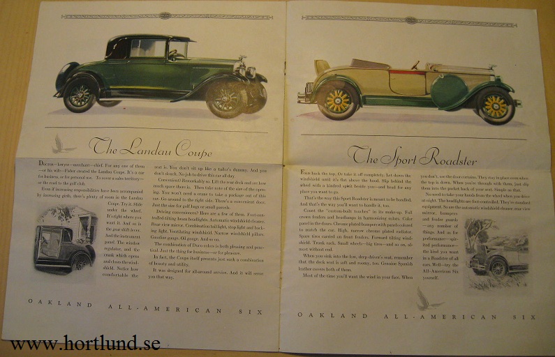 1928 Oakland All-American Six broschyr - 4