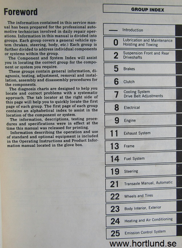1990 Chrysler Front Wheel Drive Van/Wagon Service Manual - 2