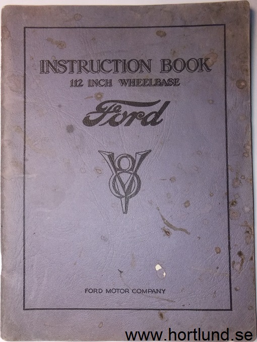 1933 Ford V-8 Instruction book