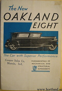 1930 Oakland Eight broschyr "The New Oakland Eight"
