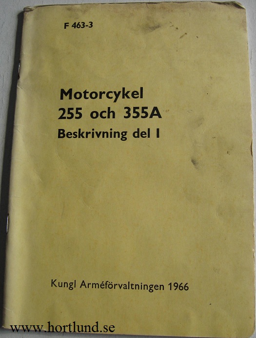 1963 Jawa 255 och 355A instruktionsbok