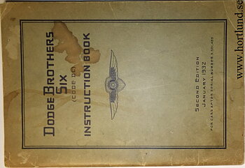 1932 Dodge Six Instruction Book