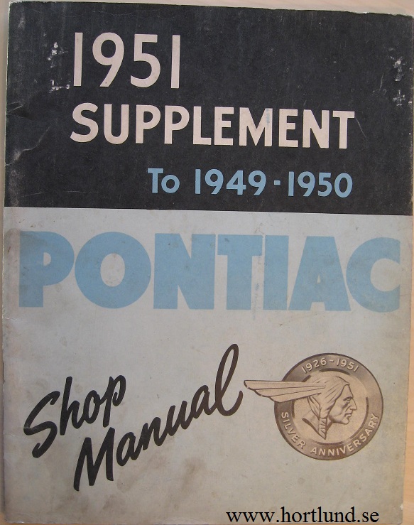 1951 Pontiac Shop Manual Supplement