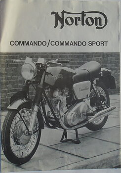 1968 Norton Commando / Commando Sport broschyr svensk