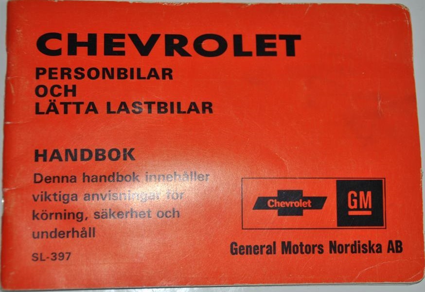 1976 Chevrolet Handbok svensk