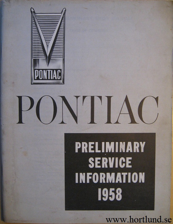 1958 Pontiac Preliminary Service Information
