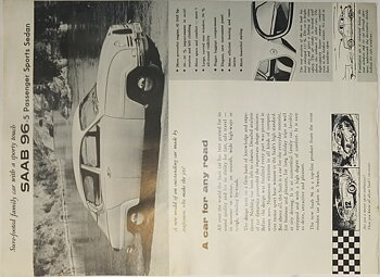 1960 SAAB 96 broschyr