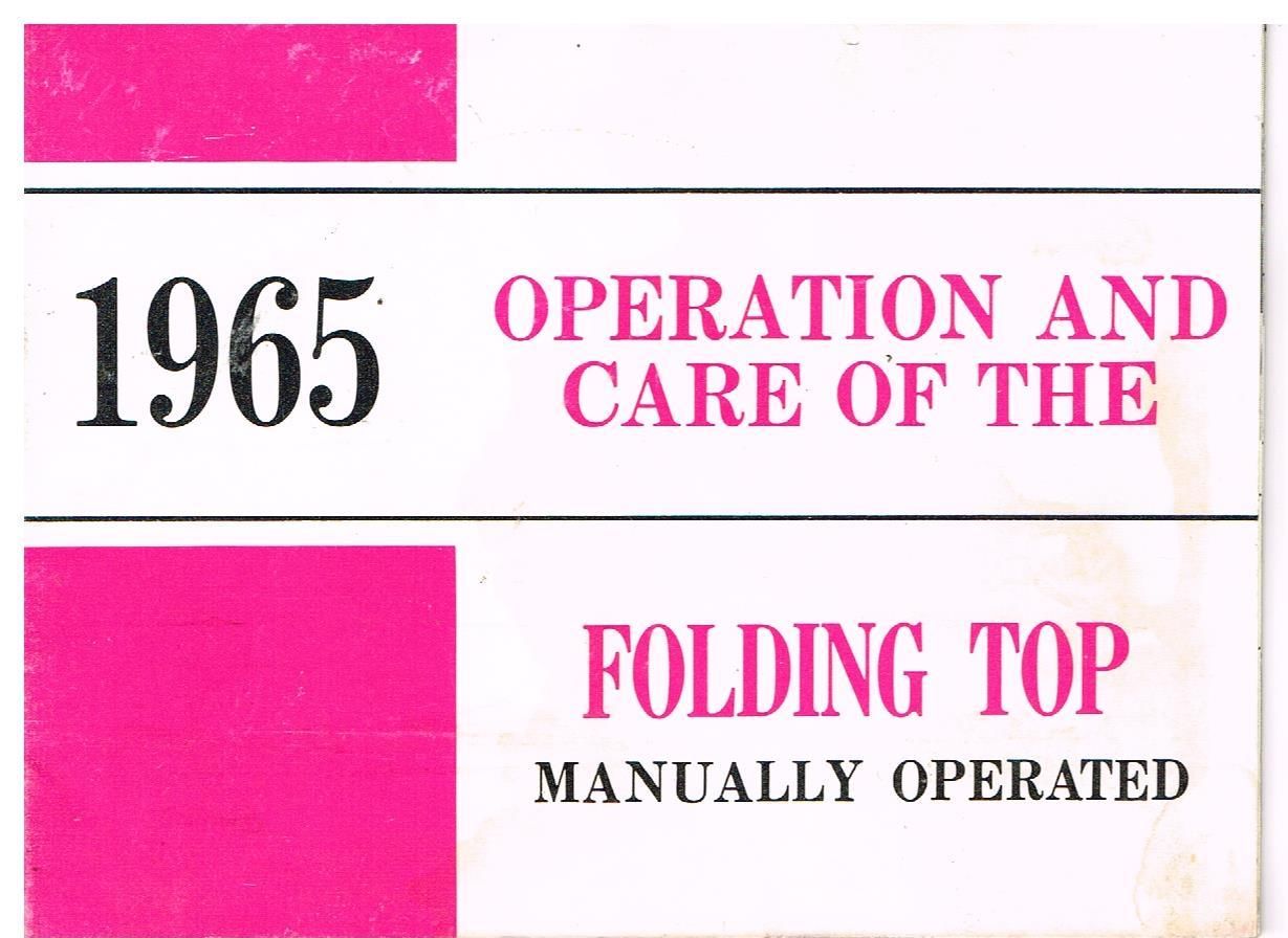 1965 GM Convertible Folding Top Operation Manually
