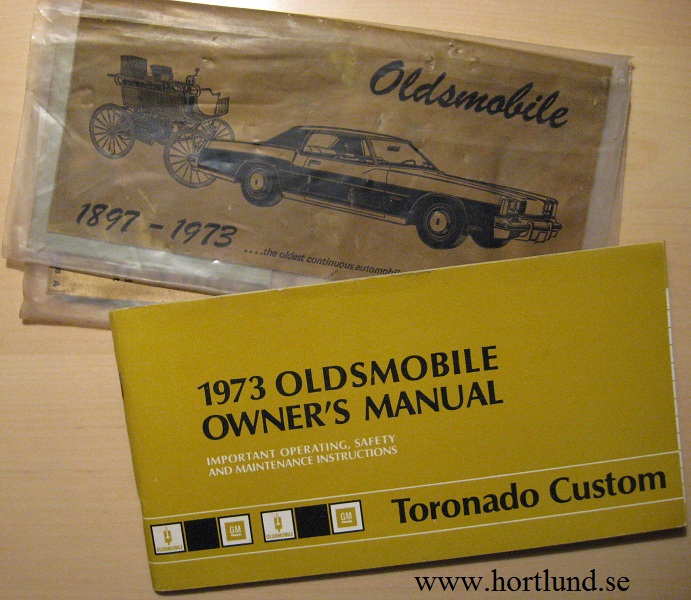 1973 Oldsmobile Toronado Custom Owner's Manual