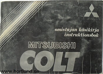 1980 Mitsubishi Colt instruktionsbok