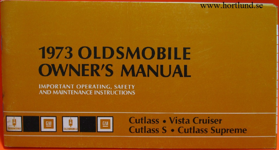 1973 Oldsmobile Cutlass o Vista Cruiser Owner's Manual