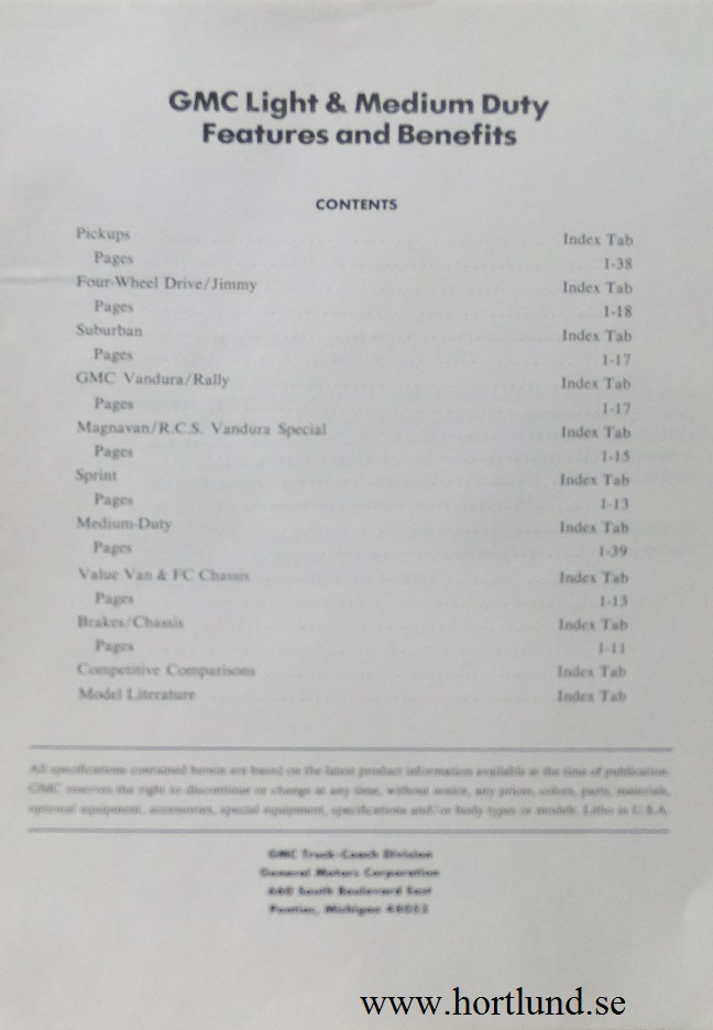 1977 GMC Model Literature Sprint, Pickup, Jimmy, Suburban, Van - 2