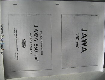 Jawa 250 typ 11 Instruktionsbok svensk
