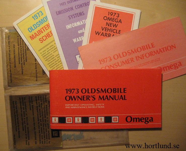 1973 Oldsmobile Omega Owner's Manual