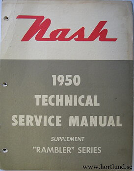 1950 Nash Rambler Technical Service Manual supplement