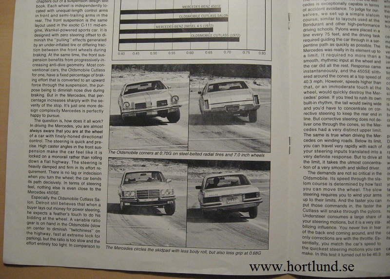 1973 Oldsmobile Cutlass Salon vs. Mercedes-Benz 450SE Test - 2