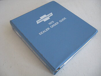 1975 Chevrolet Dealer Order Guide