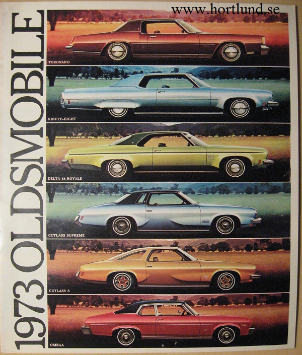 1973 Oldsmobile broschyr alla modeller