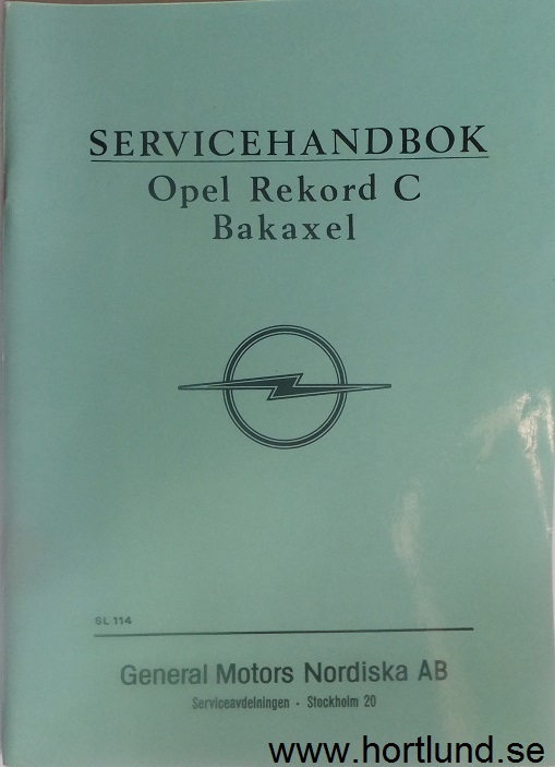 1967 Opel Rekord C Bakaxel Servicehandbok