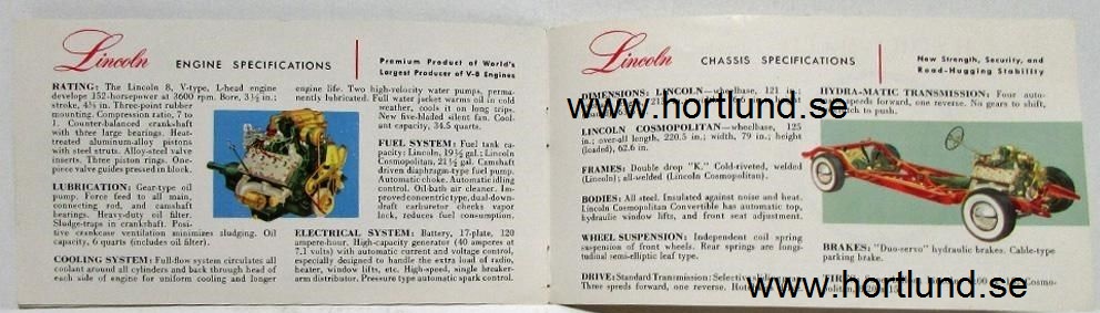 1950 Lincoln broschyr, Quick Facts... - 3
