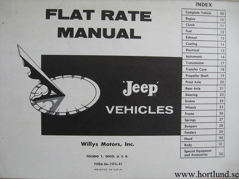 1963 Jeep Flat Rate Manual