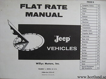 1963 Jeep Flat Rate Manual
