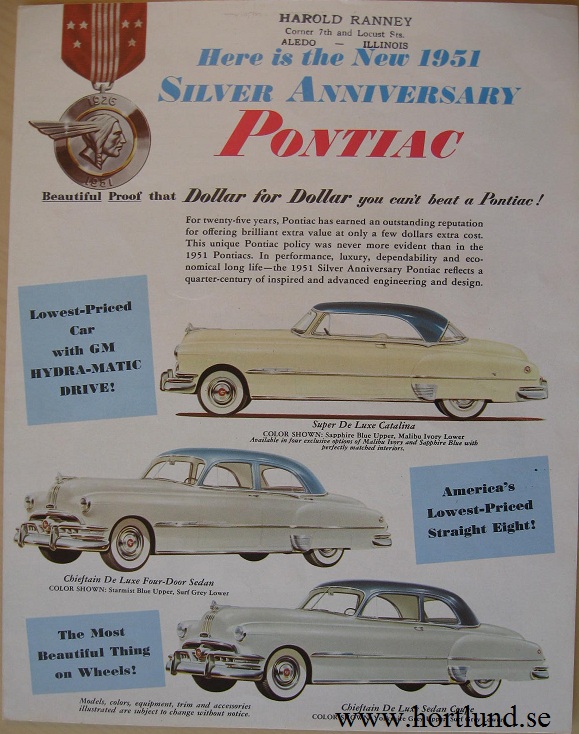 1951 Pontiac broschyr