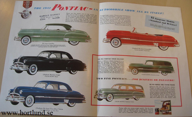 1951 Pontiac broschyr - 2