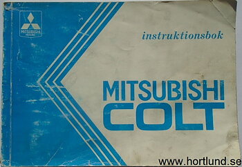 1989 Mitsubishi Colt instruktionsbok