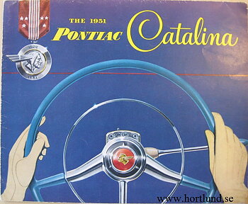 1951 Pontiac Catalina broschyr folder