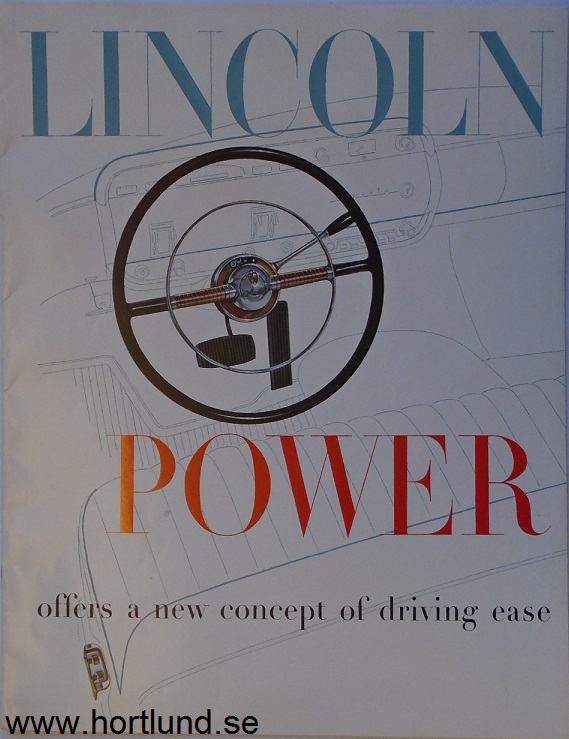 1953 Lincoln broschyr,  Power  offers a new...