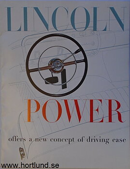 1953 Lincoln broschyr,  Power  offers a new...