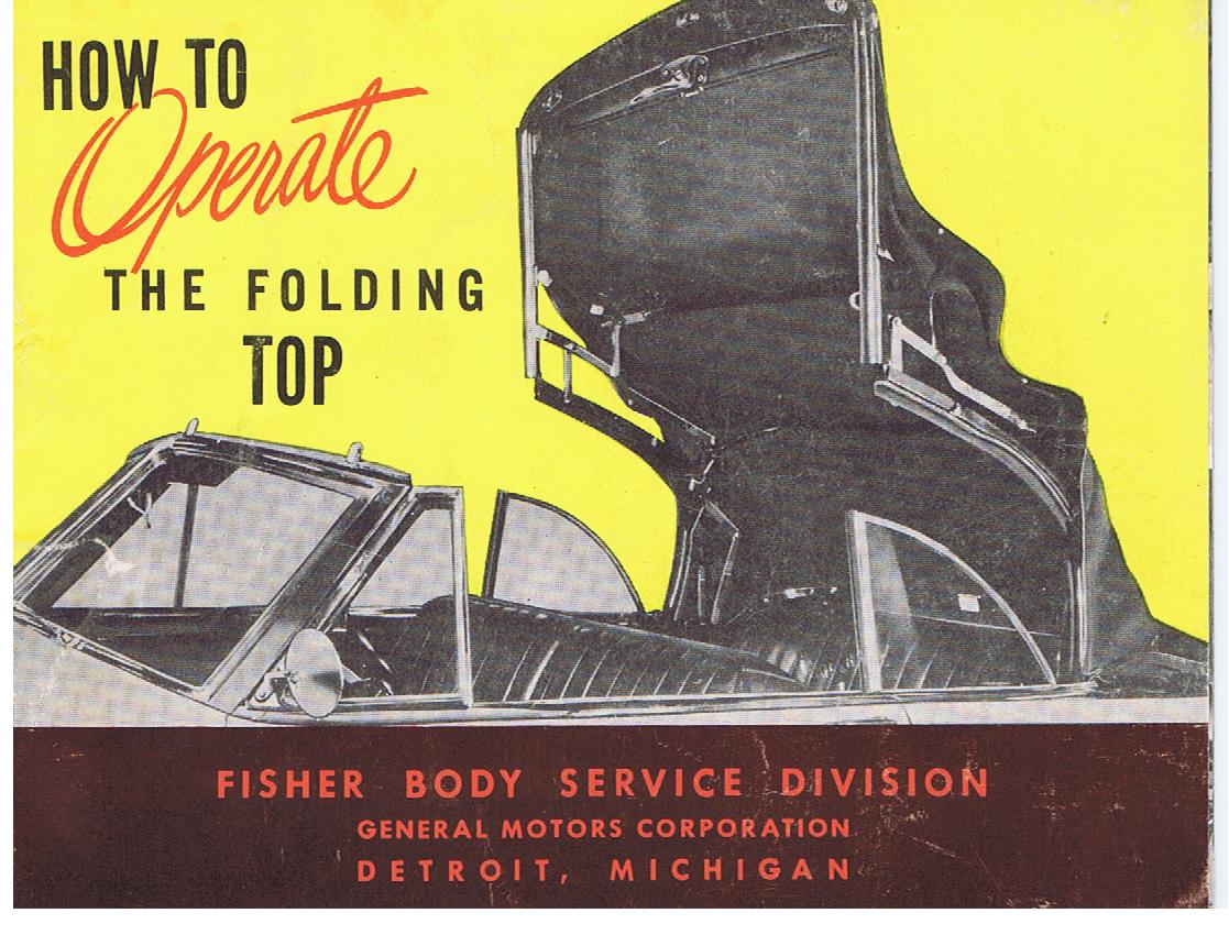 1950 Fisher How To Operate The Folding Top