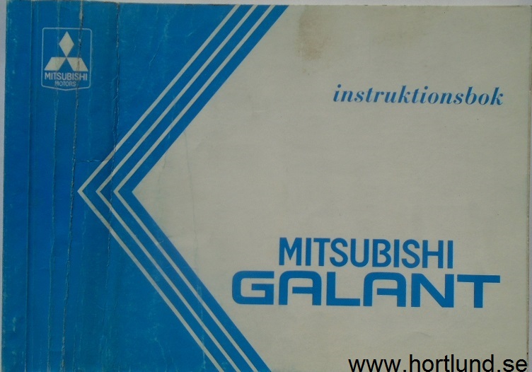 1989 Mitsubishi Galant instruktionsbok