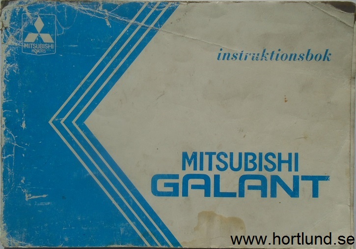 1991 Mitsubishi Galant instruktionsbok
