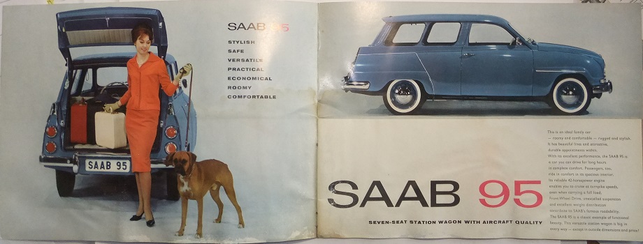 1961-62 SAAB 95 broschyr - 2