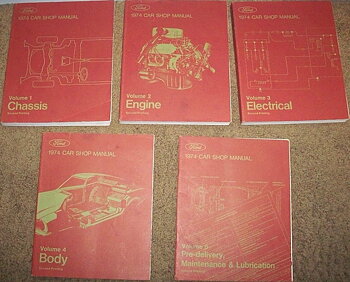1974 Ford, Cougar, Torino, Ranchero, Comet, Montego, Pinto, Mustang, Thunderbird, Meteor, Maverick, Mercury, Lincoln Continental och Mark IV Shop Manual