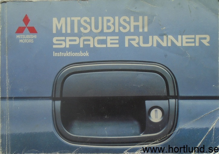 1992 Mitsubishi Space Runner instruktionsbok