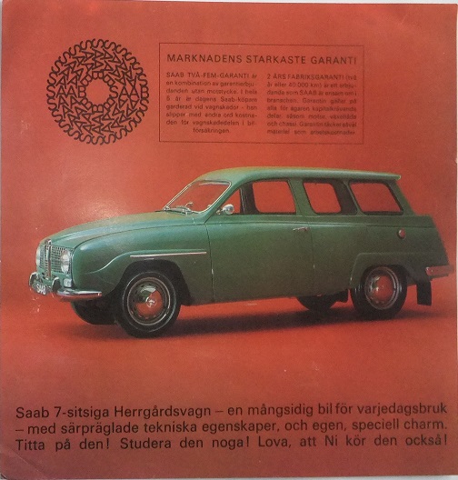 1966 SAAB 95 broschyr