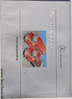 2000 Mercedes-Benz Sprinter Instruktionsbok