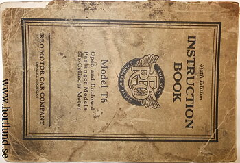 1924-26 REO T6 Instruction Book Series E and G