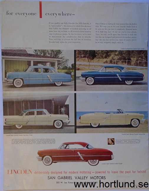1953 Lincoln broschyr,  for the cross-... - 3