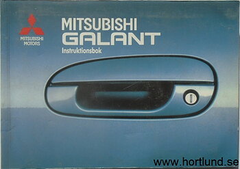 1993 Mitsubishi Galant instruktionsbok