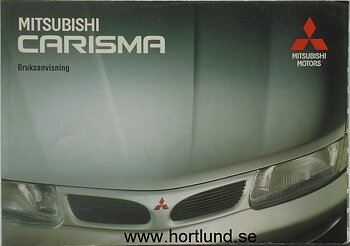 1996 Mitsubishi Carisma instruktionsbok